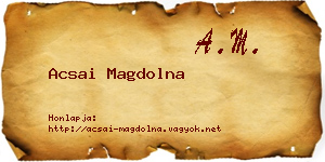 Acsai Magdolna névjegykártya